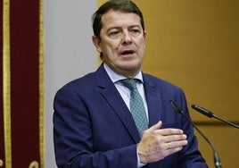 El presidente de la Junta de Castilla y León, Alfonso Fernández Mañueco.