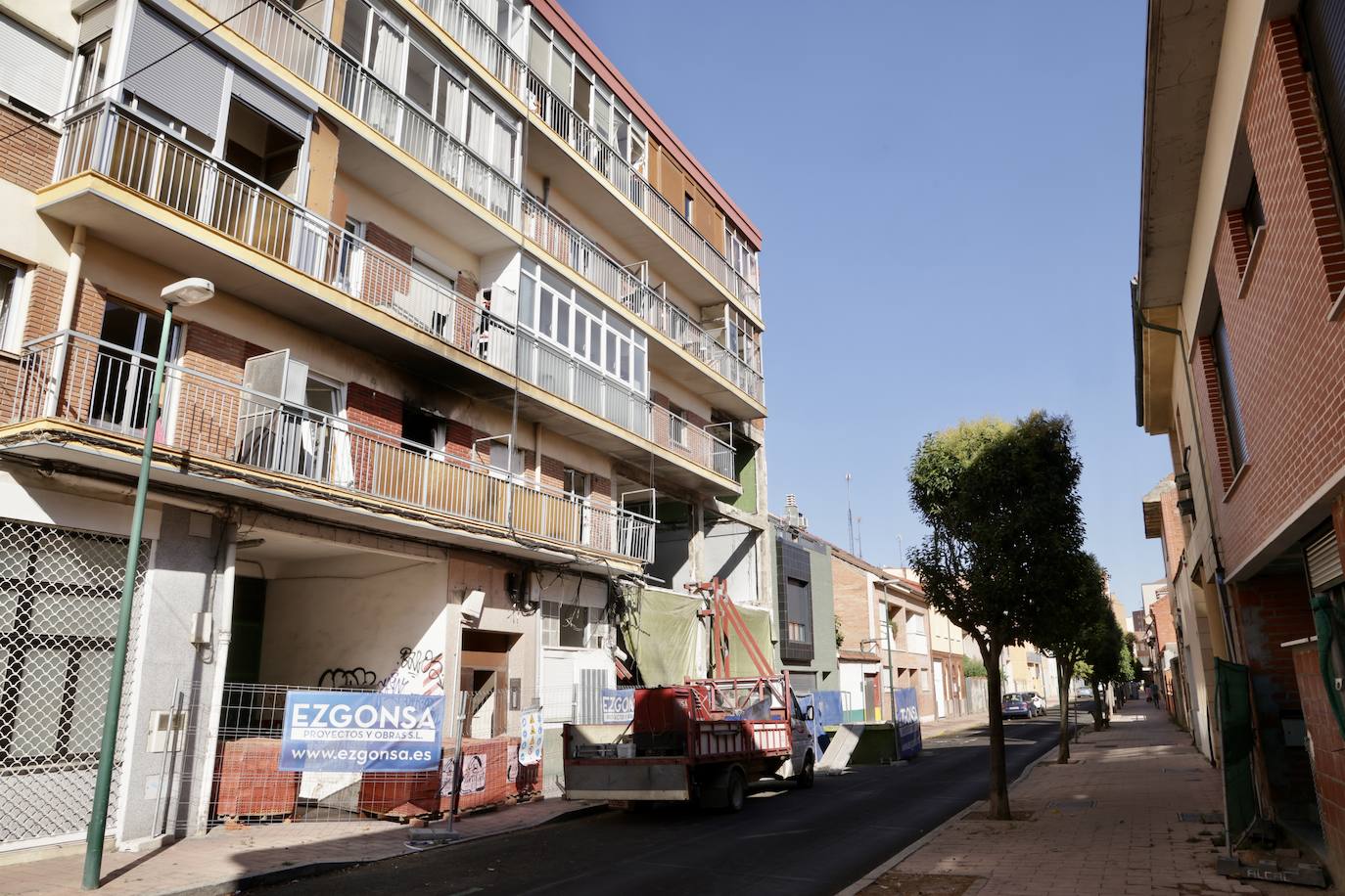 Rehabilitación del edificio afectado por la explosión de gas de la calle Goya