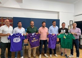 Presentación de la Copa Diputación de Fútbol este miércoles.