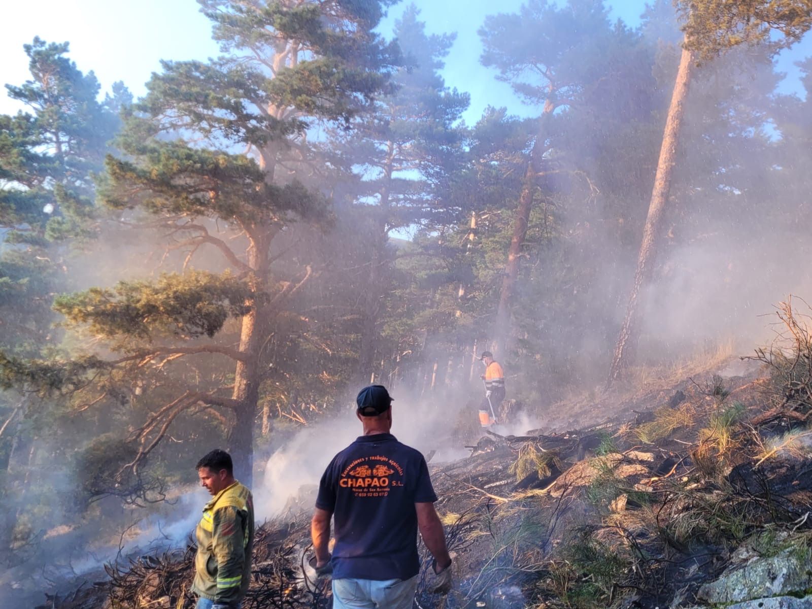 Fotografías del incendio en la sierra de Guadarrama