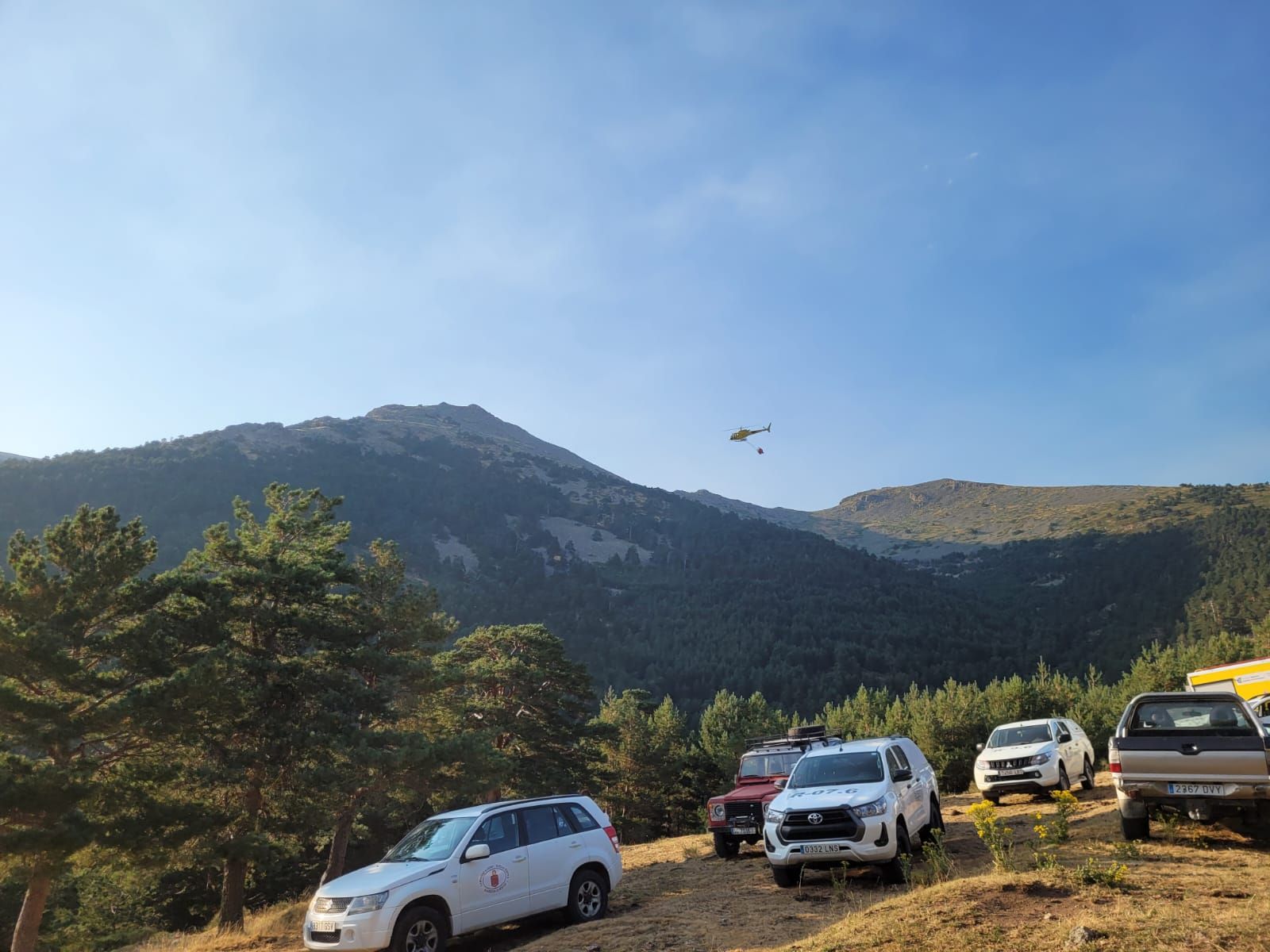 Fotografías del incendio en la sierra de Guadarrama