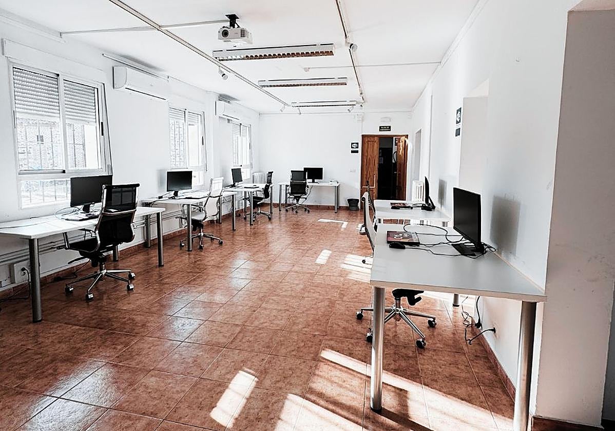 Espacio de 'coworking' habilitado en Nava de la Asunción.