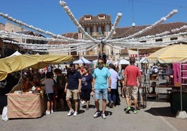 Multitud de personas visitan los expositores de la feria.