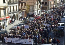 Una de las últimas protestas realizadas en la travesía de San Rafael.