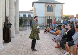 El rey Pedro I interactúa con el público en Astudillo.