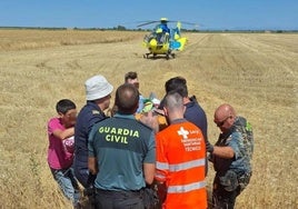 Auxilio a un peregrino estadounidense que se sintió indispuesto mientras hacía el Camino de Santiago en la provincia.