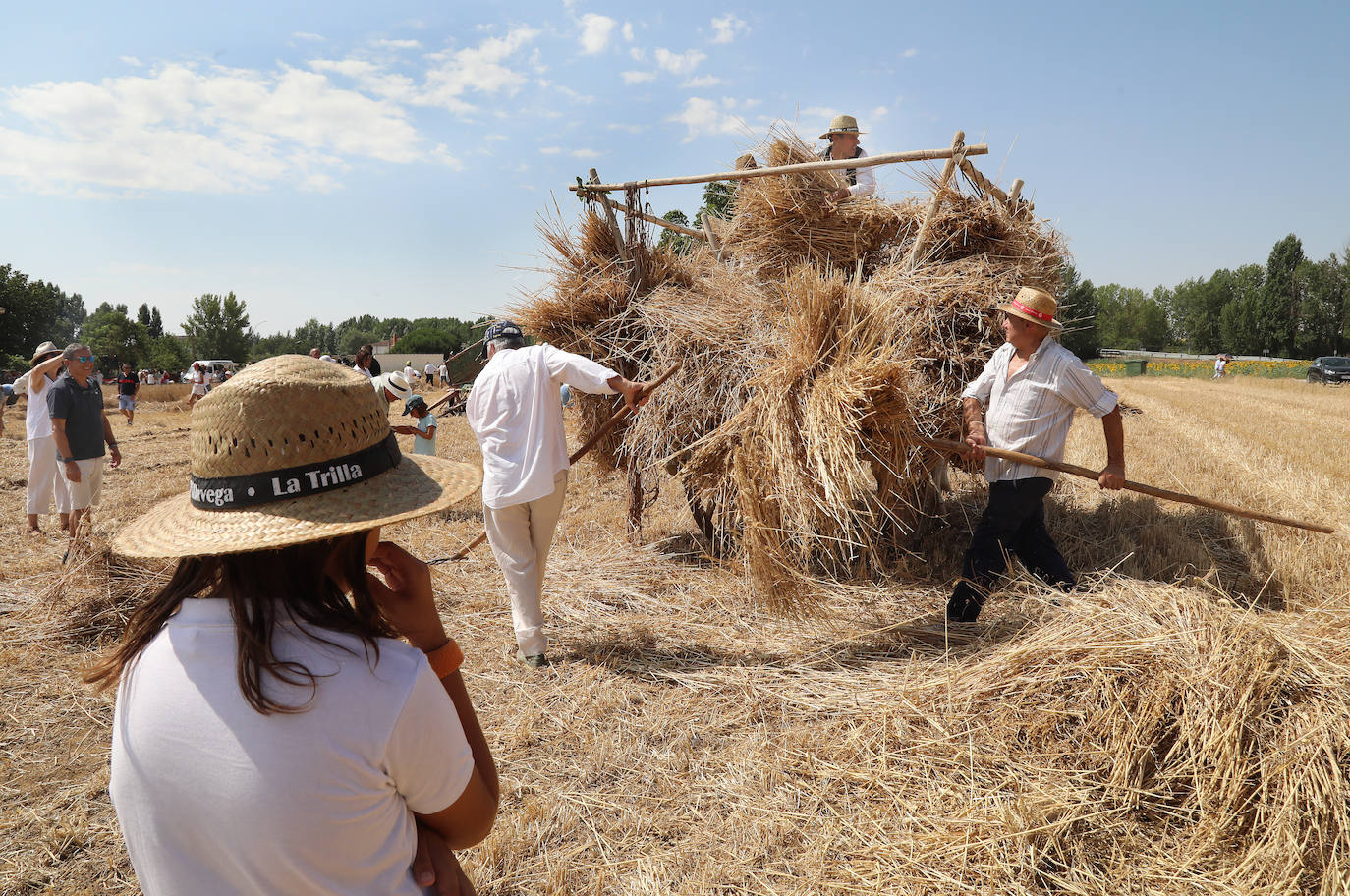 La Fiesta de la Trilla honra la vida de antes en Castrillo de Villavega