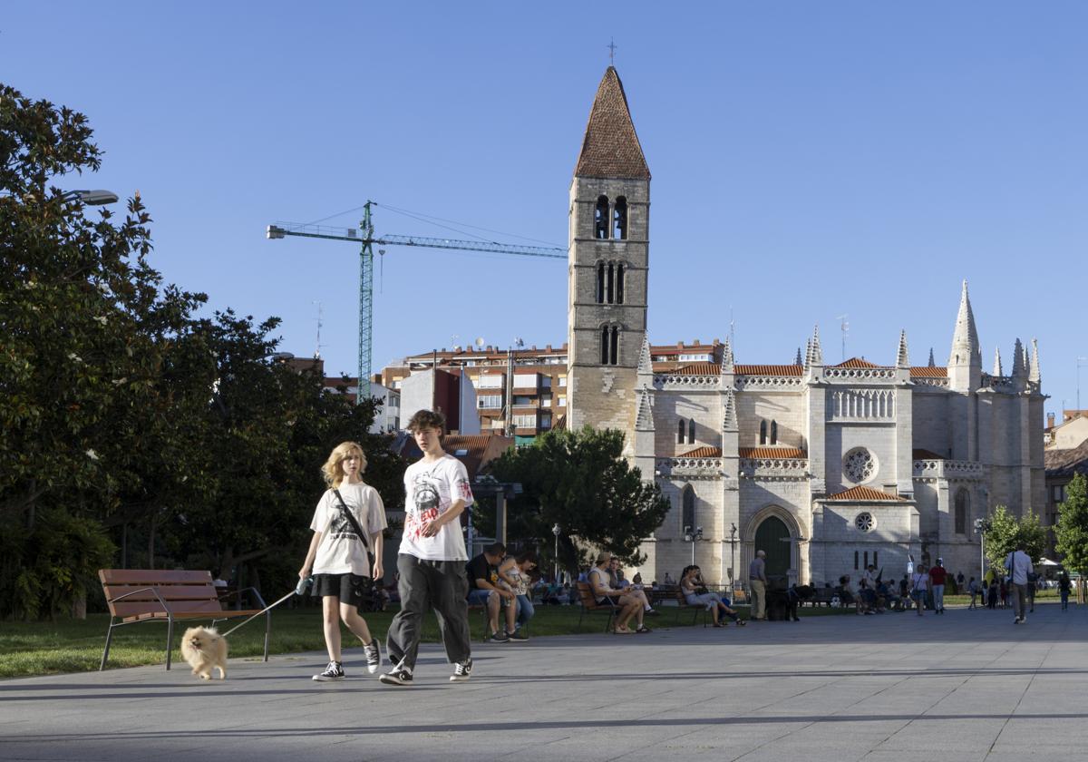 Ambiente en la plaza de Portugalete.