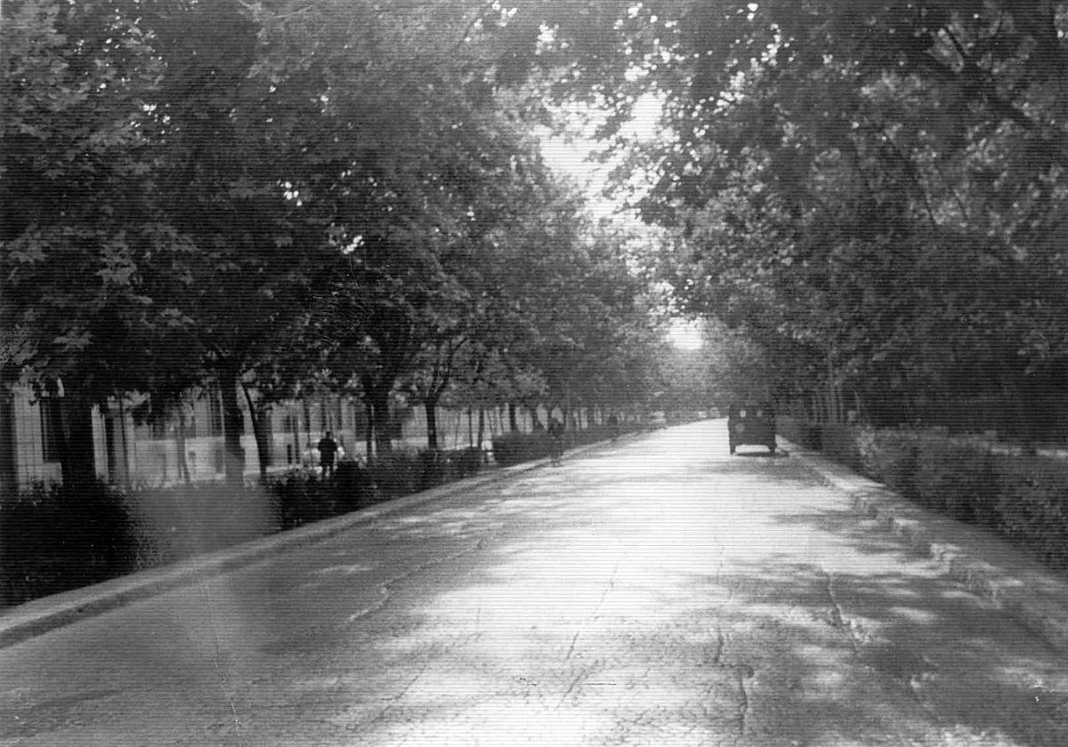 Fotografía antigua del Paseo de Filipinos, donde se celebró la feria de vehículos de ocasión.