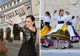 El musical de Chicago en el Teatro Calderón y un grupo de folklore en imágenes de archivo.