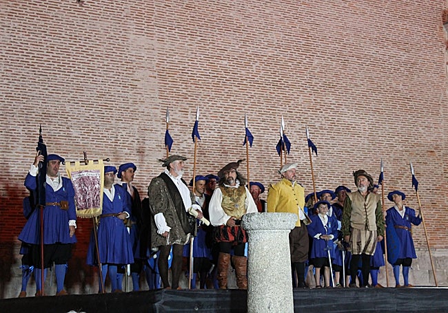 Representación del saludo de Bravo, Padilla y Zapata