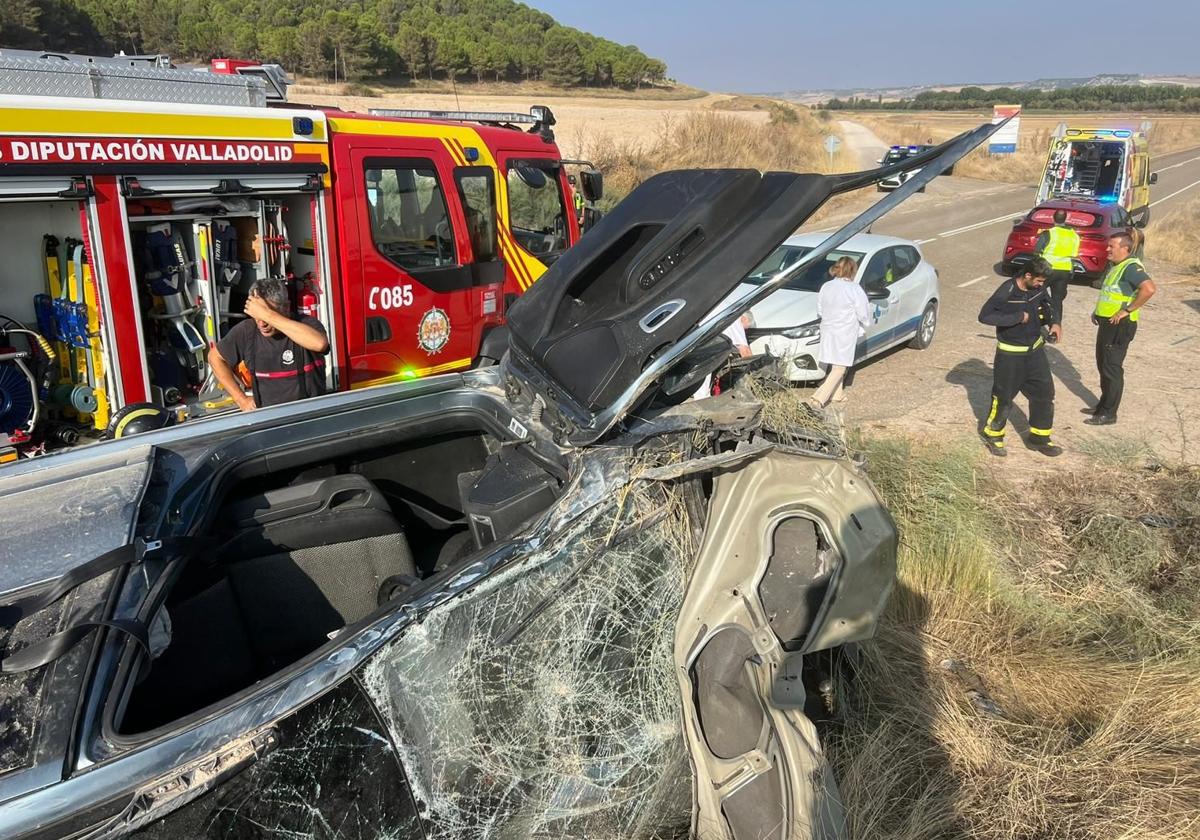 Imagen del estado del coche tras el accidente.