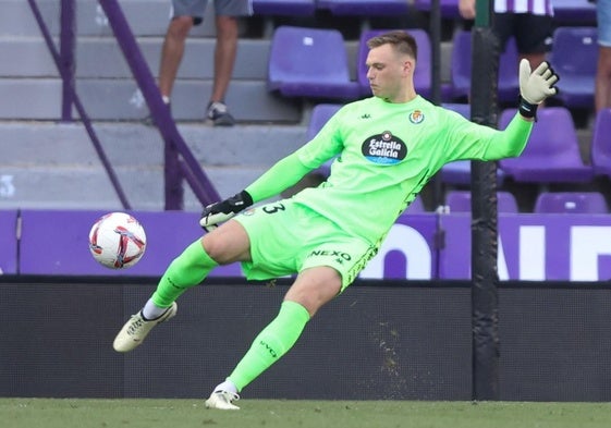 Karl Hein, durante el choque ante el Espanyol.