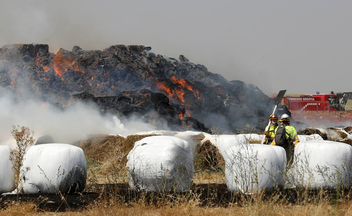 Fotografías del incendio en Marazuela