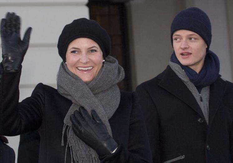 Mette-Marit, junto con su hijo Marius Borg.