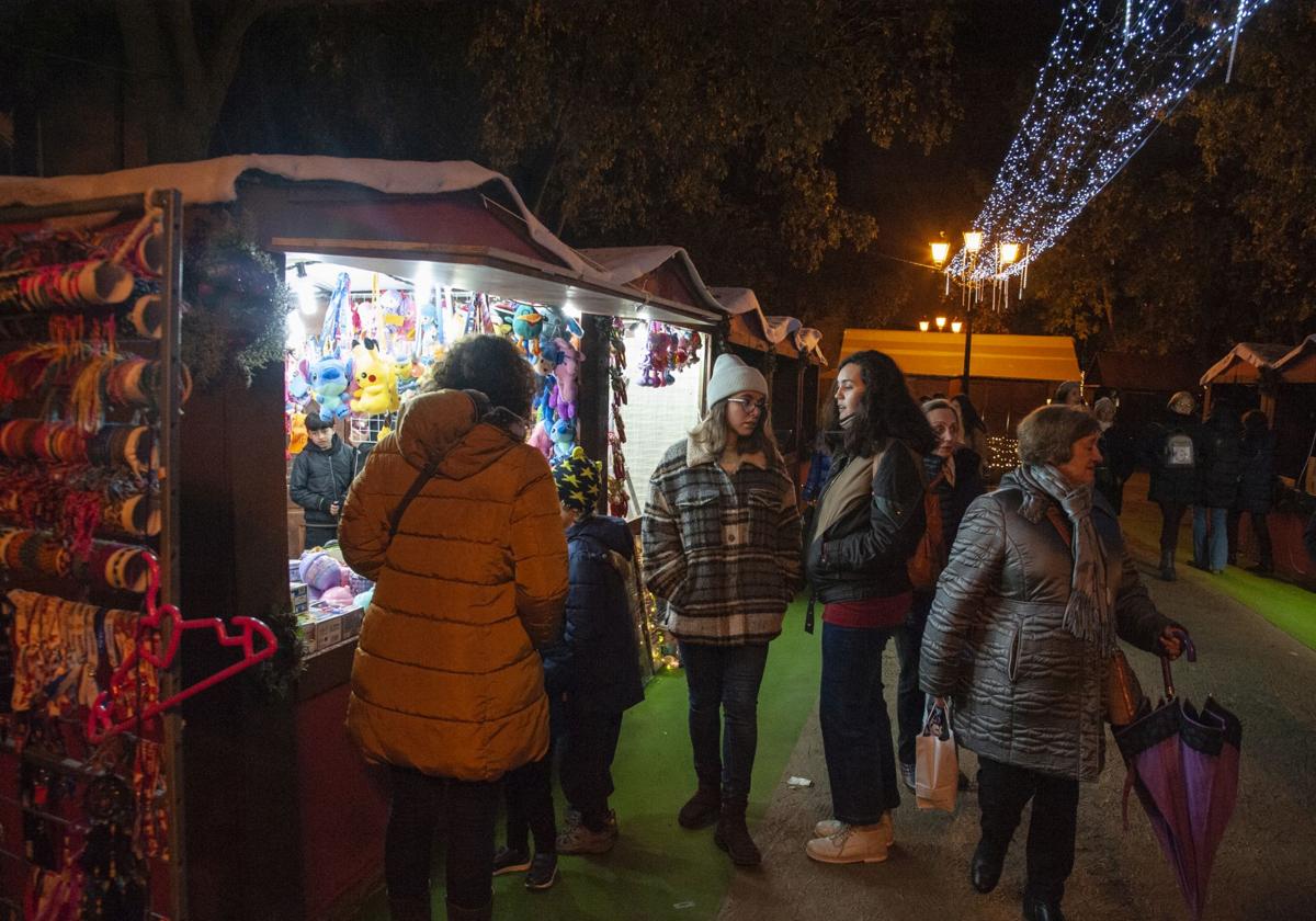 Mercadillo navideño en el paseo del Salón.