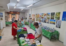 Mercadillo solidario de la AECC de Rioseco.