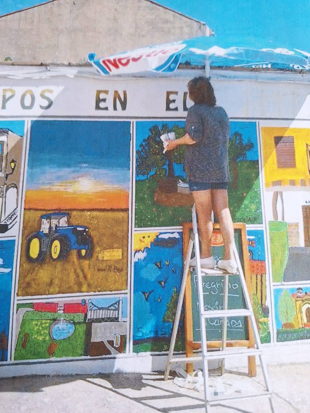 Las imágenes del gran mural pintado a mano de Cuenca de Campos