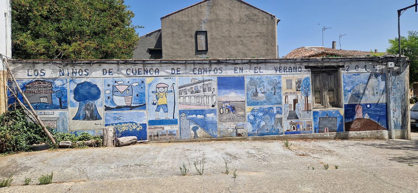 Las imágenes del gran mural pintado a mano de Cuenca de Campos