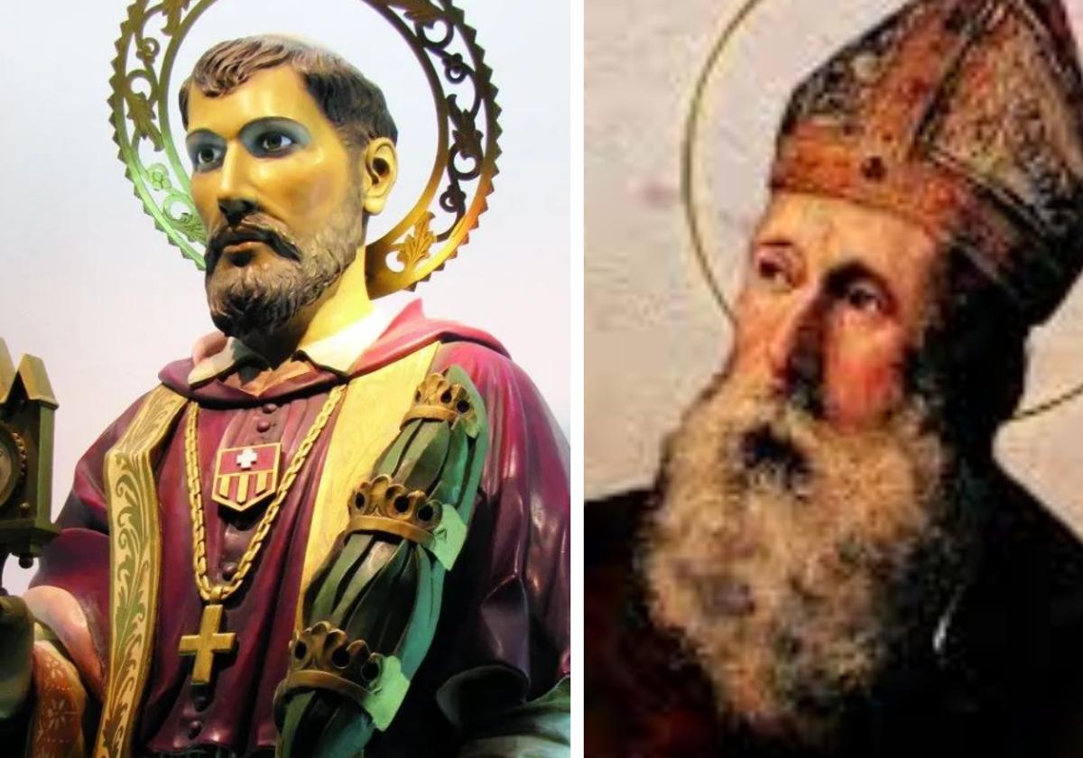 Representaciones de San Ramón Nonato y de San Paulino de Tréveris.