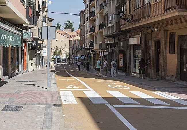Calle Blanca de Silos, con su nuevo aspecto.