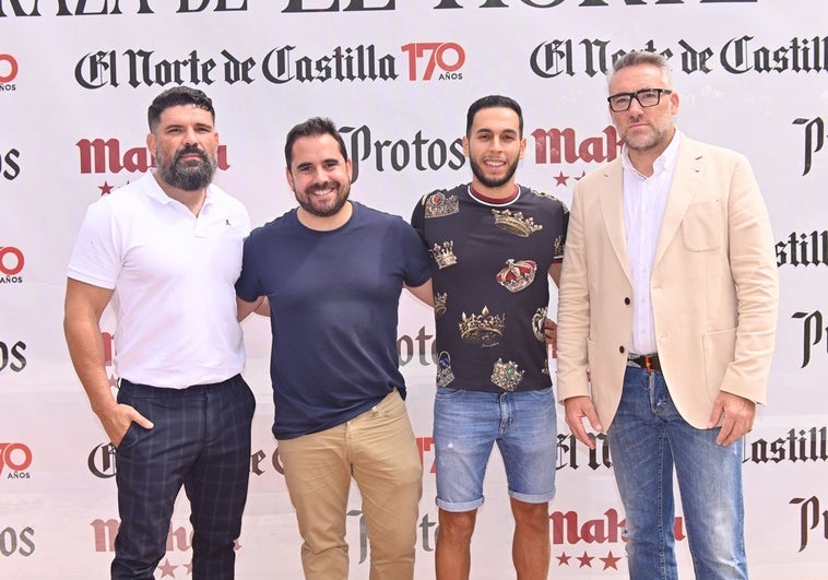 Bruno Mazziotti, Mario Miguel, Anuar Tuhami y Jorge Santiago, representantes del Real Valladolid.