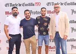 Bruno Mazziotti, Mario Miguel, Anuar Tuhami y Jorge Santiago, representantes del Real Valladolid.