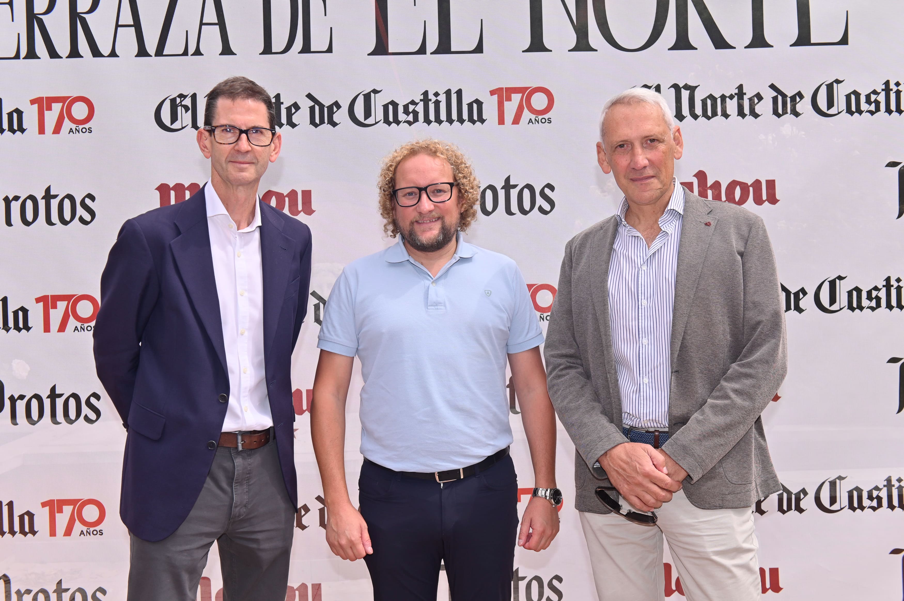 Goyo Ezama (director general de El Norte de Castilla), Ignacio Quintanilla e Ignacio Barrera (Leche Gaza).