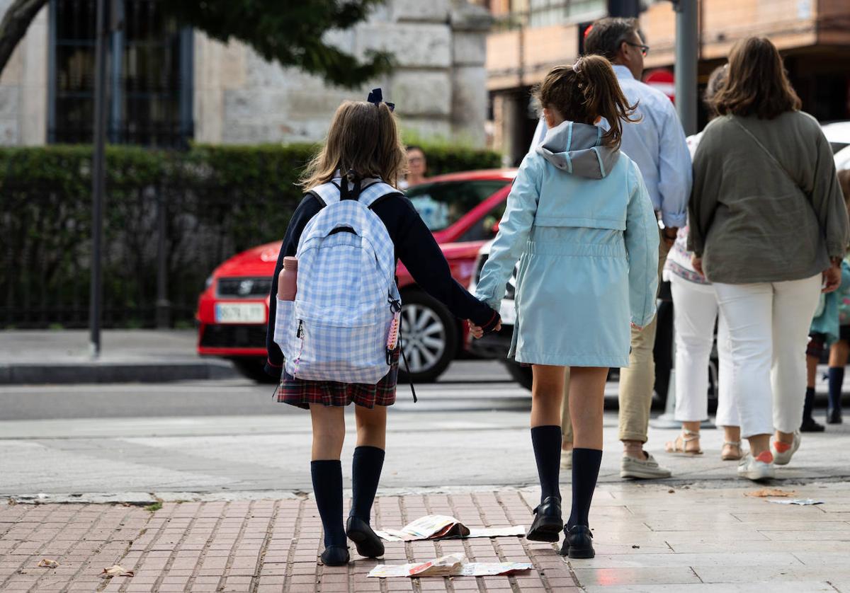 Primer día de colegio en Valladolid.