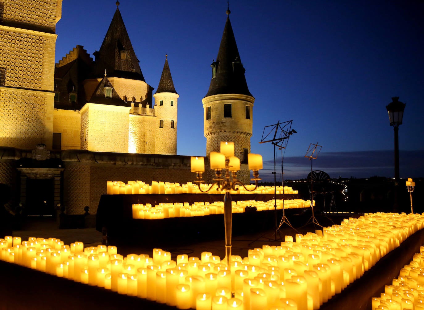 Fotografías del concierto con velas en el Alcázar de Segovia