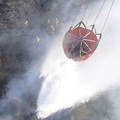 Una decena de medios aéreos lucha contra un incendio de nivel 1 en Zamora