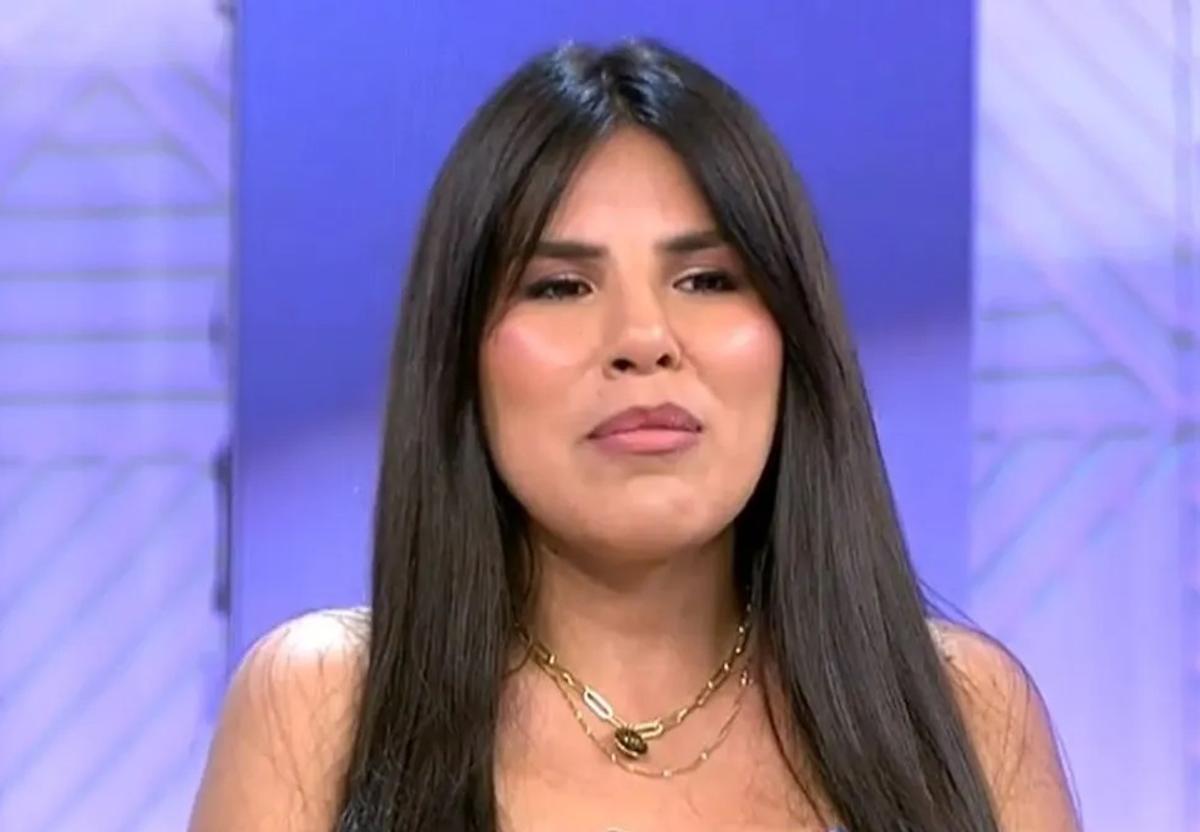 Isa Pantoja, en un plató de televisión.