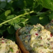 Patatas rellenas y gratinadas