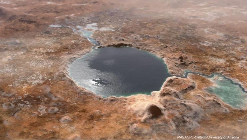 El Perseverance aterrizó en un antiguo lago de Marte para analizar la geología de la zona. En un primer momento descubre que la superficie es volcánica, lo que facilita el trabajo geológico.