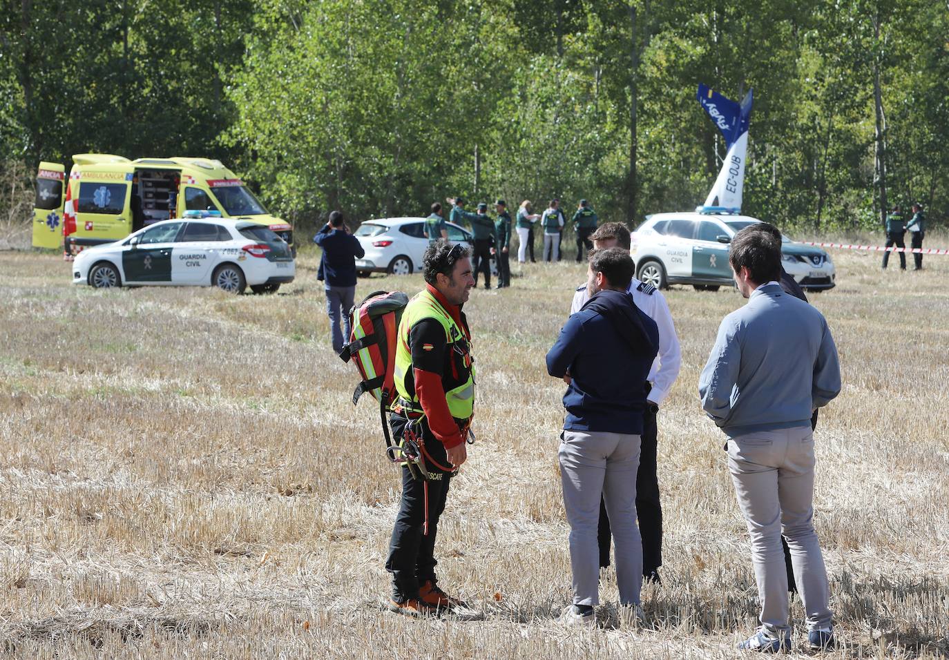 Las imágenes de la avioneta siniestrada en Palencia