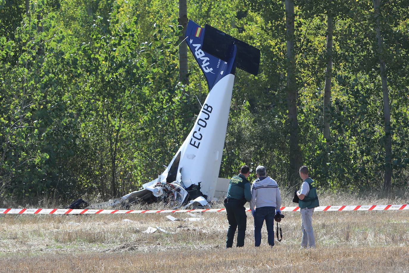 Las imágenes de la avioneta siniestrada en Palencia