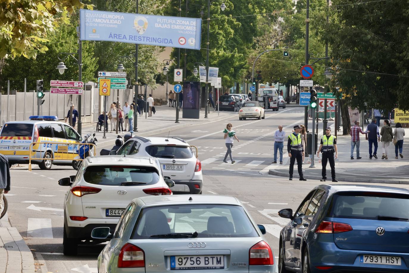 Imágenes de la capital vallisoletana en el Día sin Coche