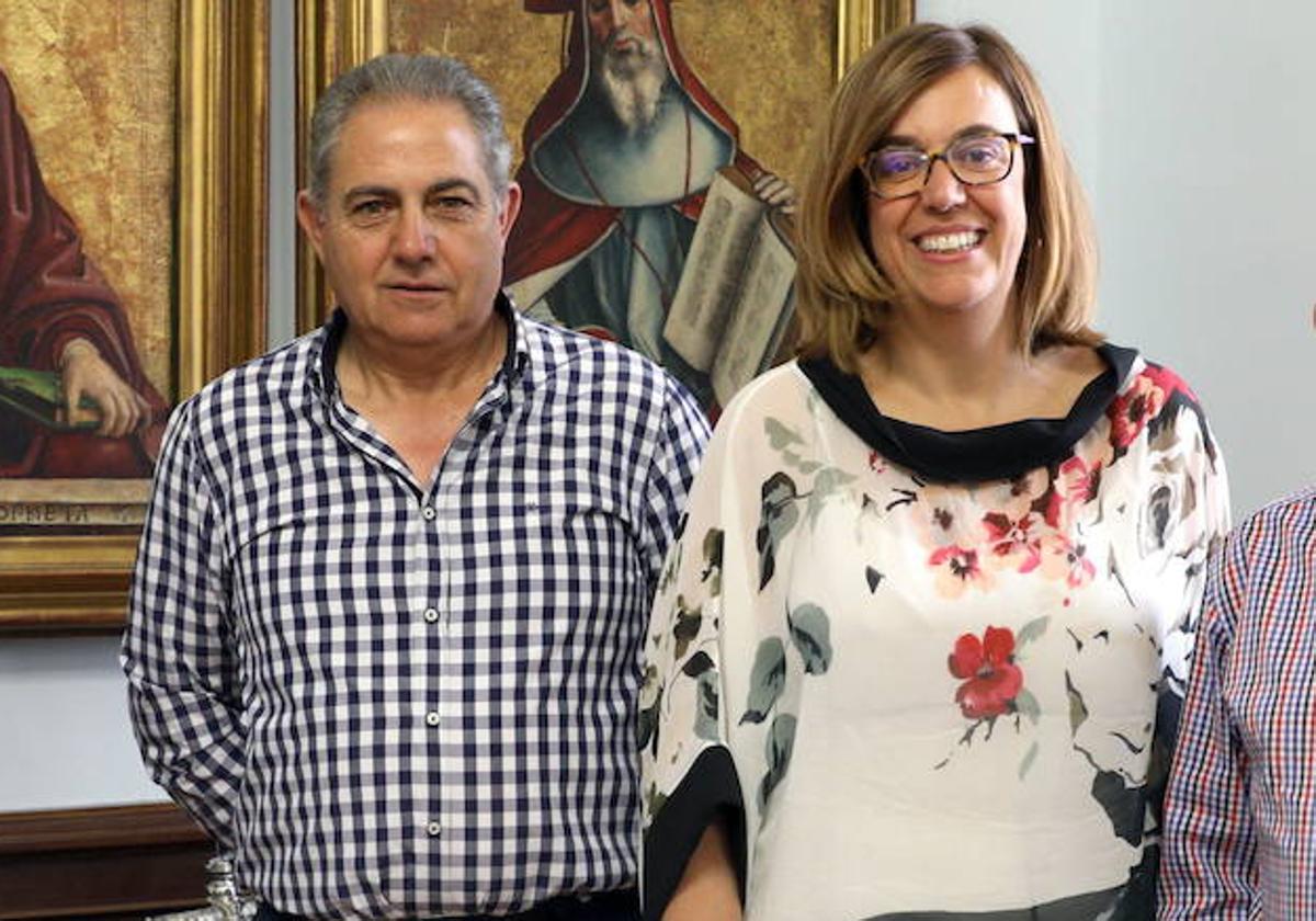 Jesús María Palacín, con la presidenta de la Diputación, tras una reunión en Palencia en 2018.