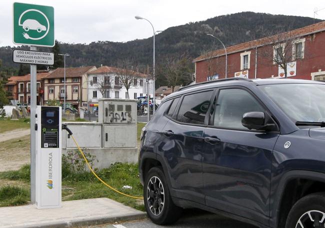 Punto de recarga para coches eléctricos, en imagen de archivo.