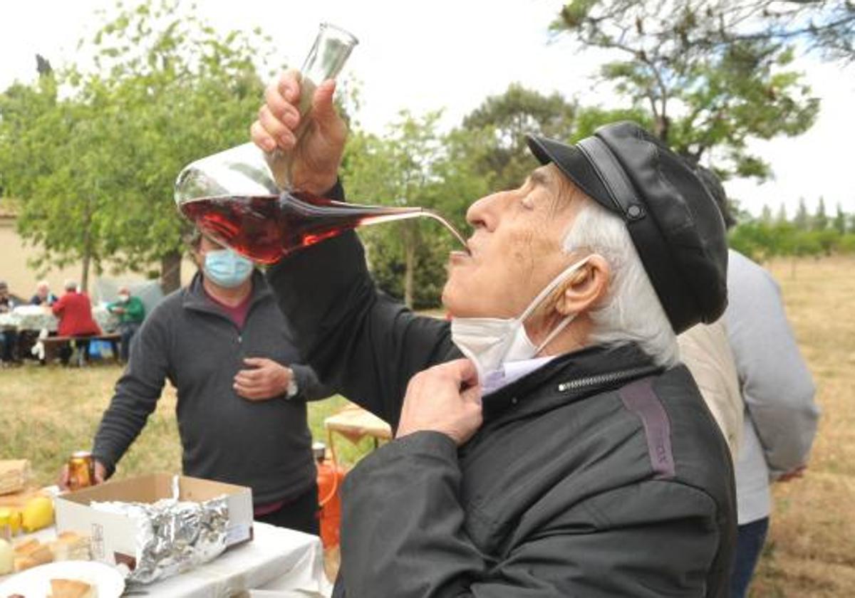 Andrés Vázquez Castán, durante la romería del Carmen de 2021.