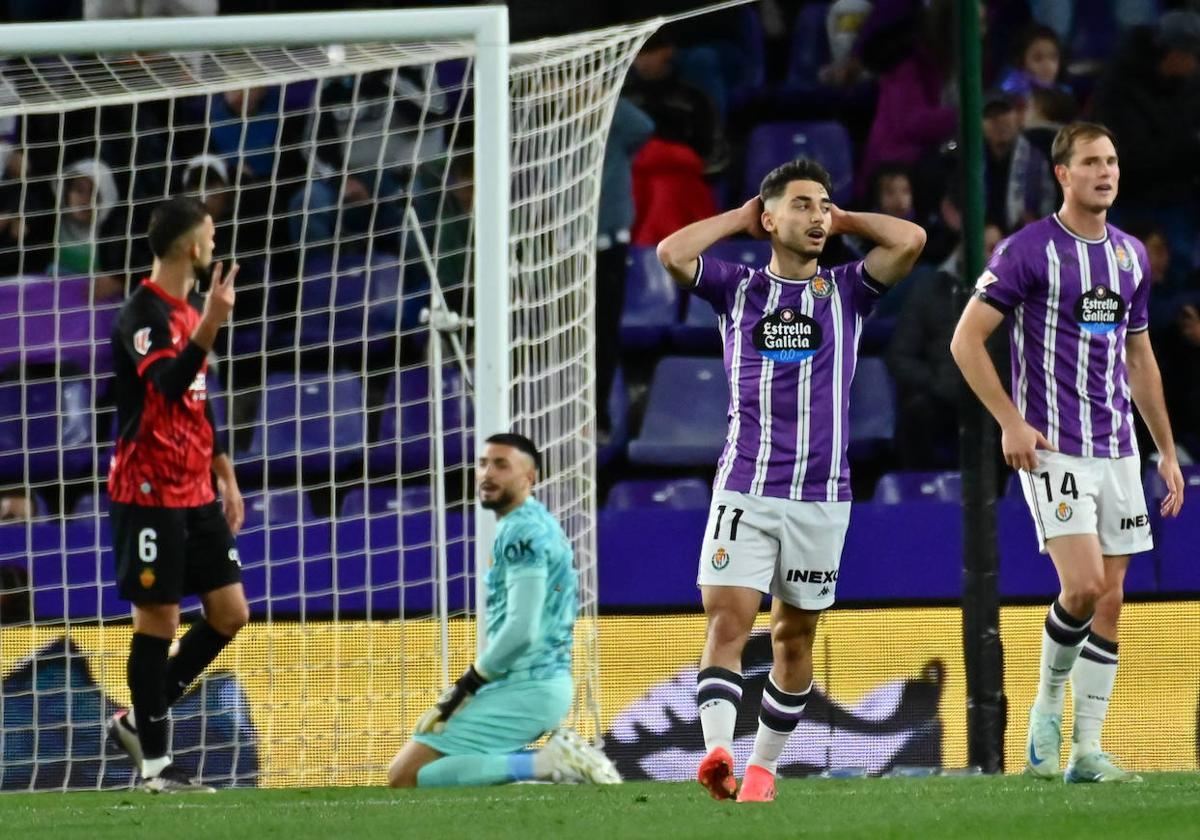 La derrota en casa del Real Valladolid frente al Mallorca, en imágenes