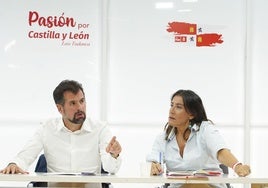 Luis Tudanca y Ana Sánchez, durante la Comisión Ejecutiva del pasado día 3 de septiembre, previa al Comité de este jueves pasado.