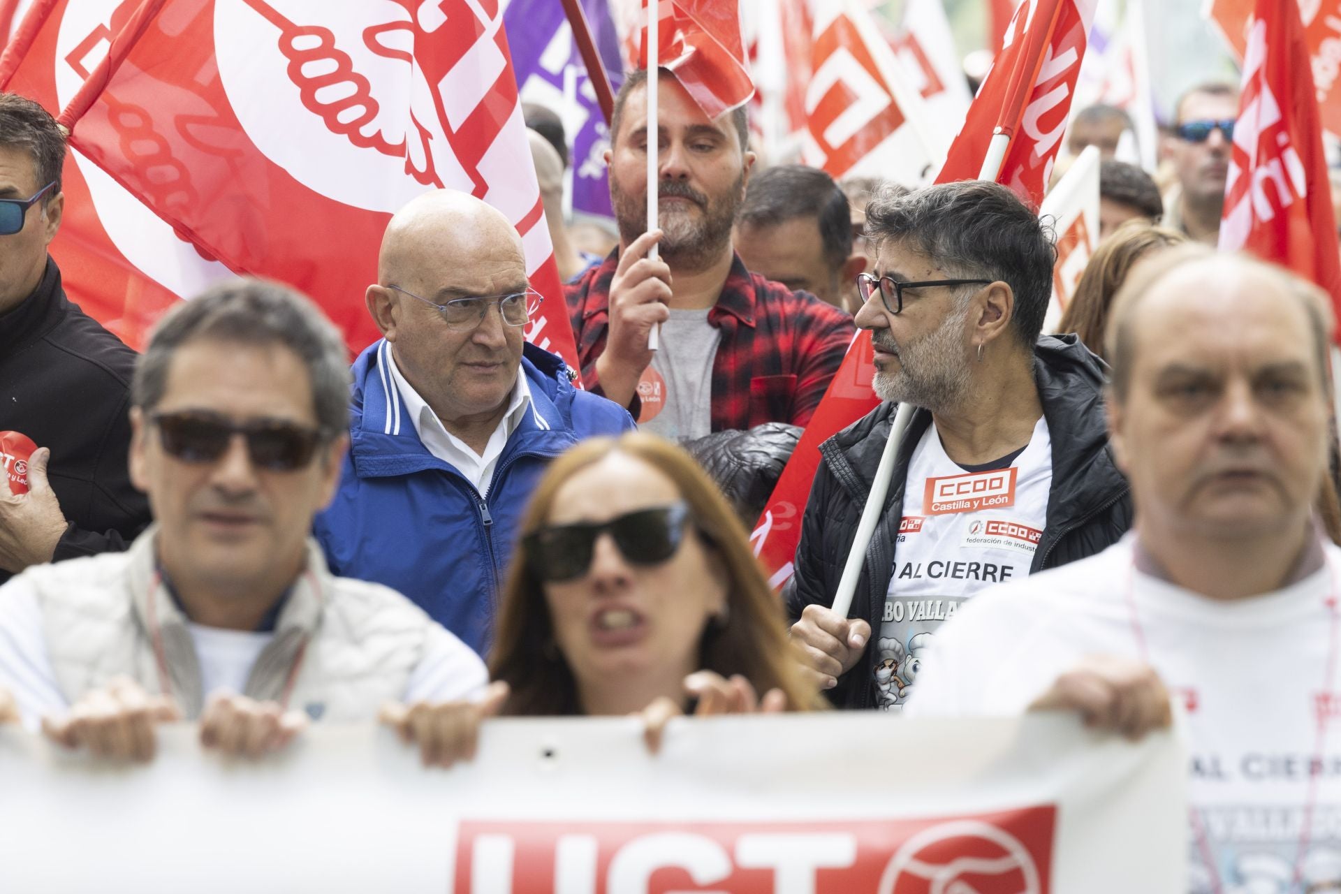 Manifestación contra el cierre de la planta de Bimbo en Valladolid