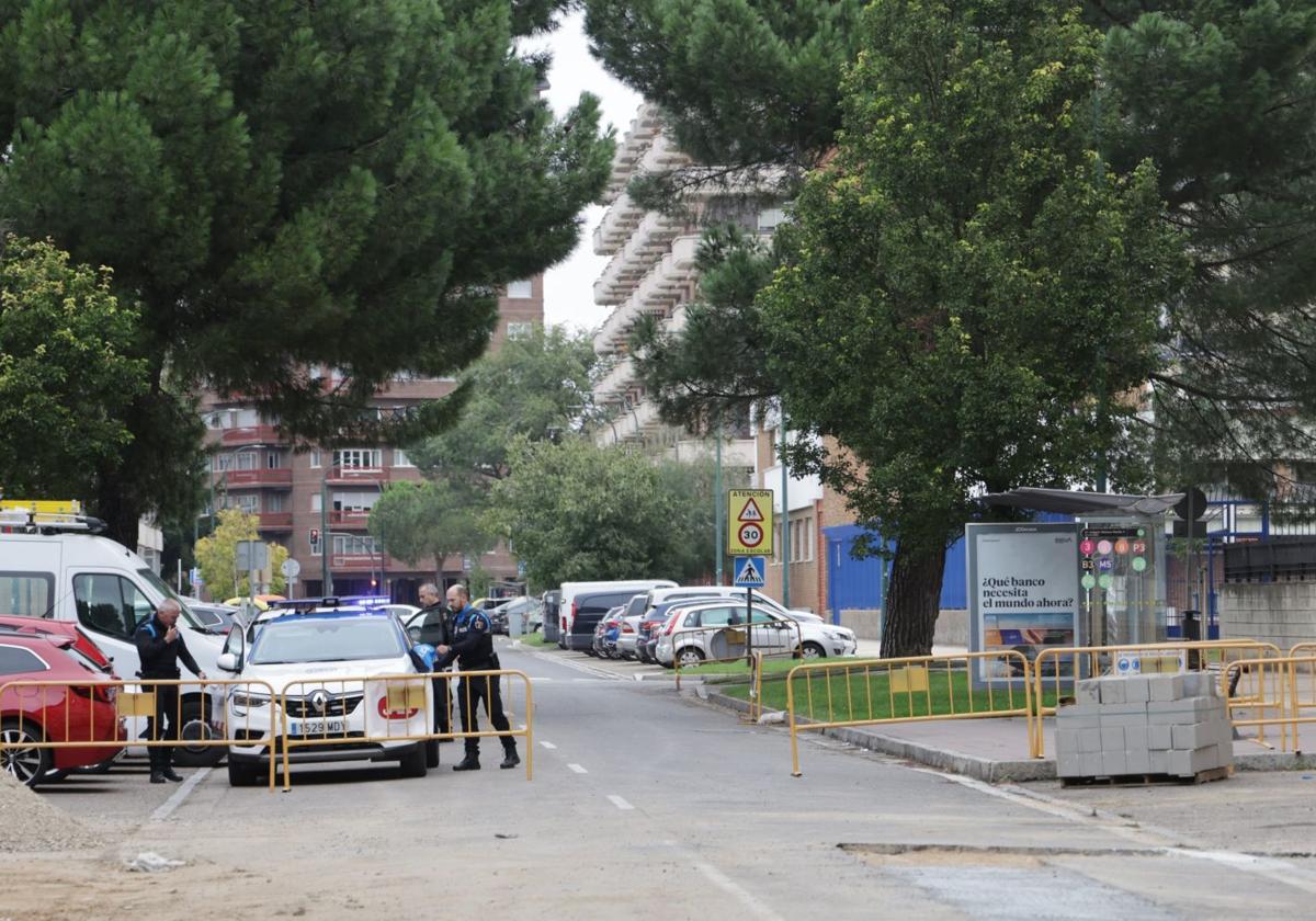 La Policía Local en el lugar de los hechos.