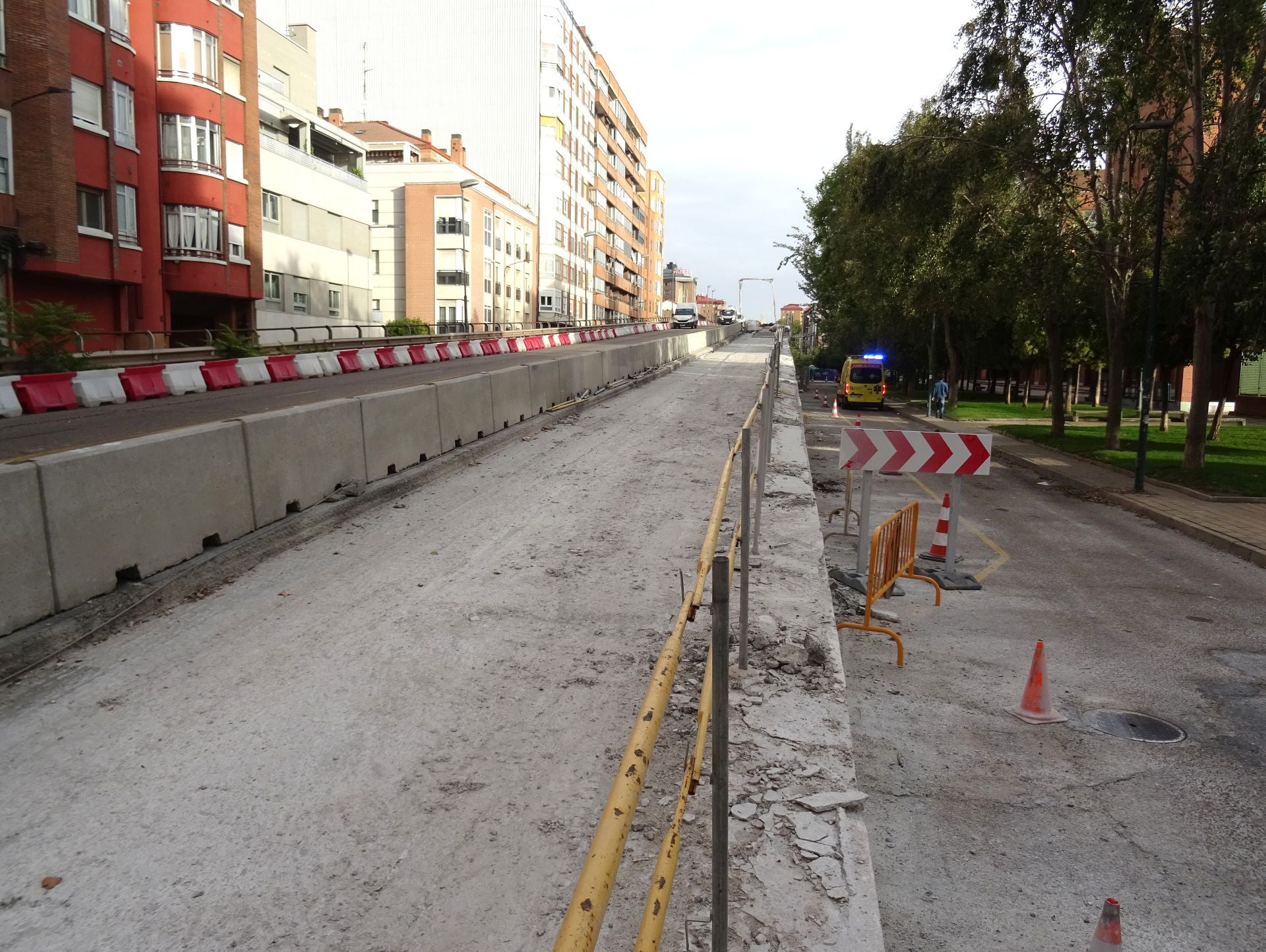 Obras para asegurar el viaducto de Arco de Ladrillo