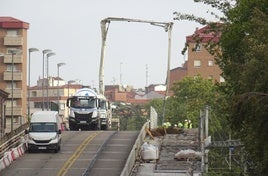 Obras para asegurar el viaducto de Arco de Ladrillo