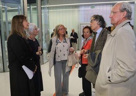 Esperanza Vázquez, María José Segarra, Almudena Narganes, Pilar Martín Nájera, Santiago Mena y Arturo Carrillo, en la apertura de las jornadas.