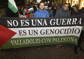 Manifestación a favor de Palestina en Valladolid.