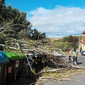 Los restos del huracán Kirk dejan un herido en Segovia golpeado por una puerta