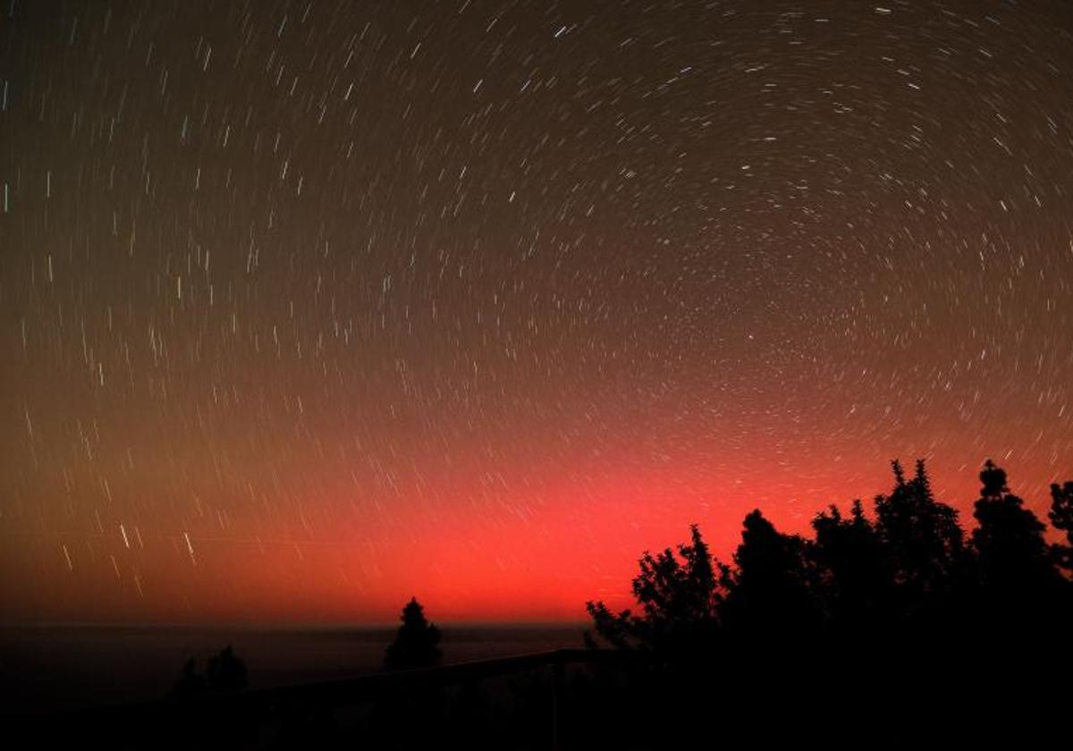Aurora boreal desde Canarias.